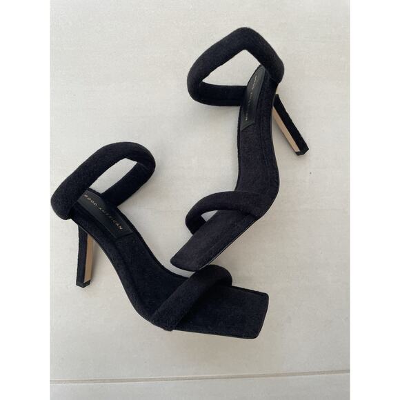 Good American Sandals Slip On Heels Slides Terry Cloth - Picture 1 of 16